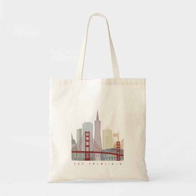 Bolso De Tela Poster de la línea aérea San Francisco v2 (Frente)