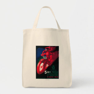 Bolso De Tela Poster de la motocicleta de 5 Gran Premio