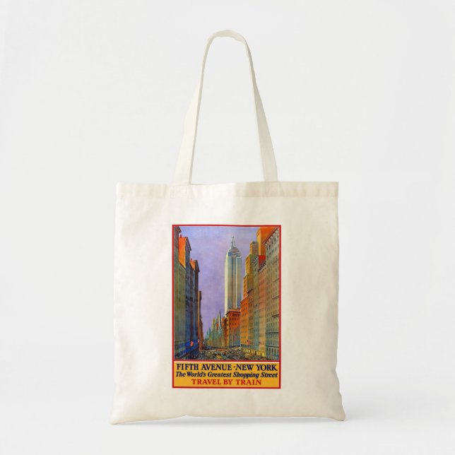 Bolso De Tela Poster de la Quinta Avenida Nueva York (Frente)
