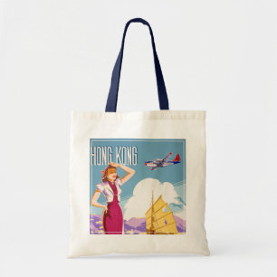 Bolso De Tela Poster de publicidad de Vintage Northwest Airlines