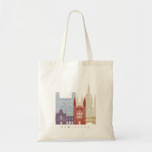 Bolso De Tela Poster de skyline de Cambridge