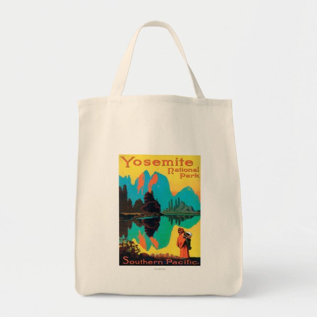 Bolso De Tela Poster de Turismo - Parque Yosemite Nat'l, CA (Frente)