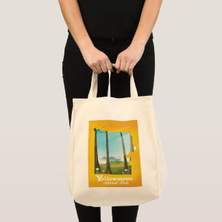 Bolso De Tela Poster de vacaciones del Parque Nacional Yellowsto