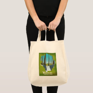 Bolso De Tela Póster de vacaciones del Parque Nacional Yosemite.