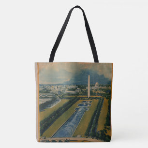 Bolso De Tela Póster de viaje antiguo de Washington DC