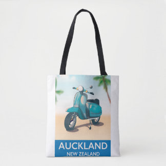 Bolso De Tela Póster de viaje de Auckland Nueva Zelanda