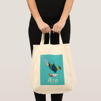 Bolso De Tela Póster de viaje del mapa de Ærø, Dinamarca