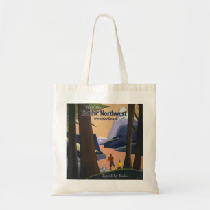 Bolso De Tela Póster de viaje vintage del Pacífico Noroeste 1925