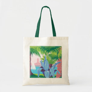 Bolso De Tela Poster de viajes de época promocionando Puerto Ric