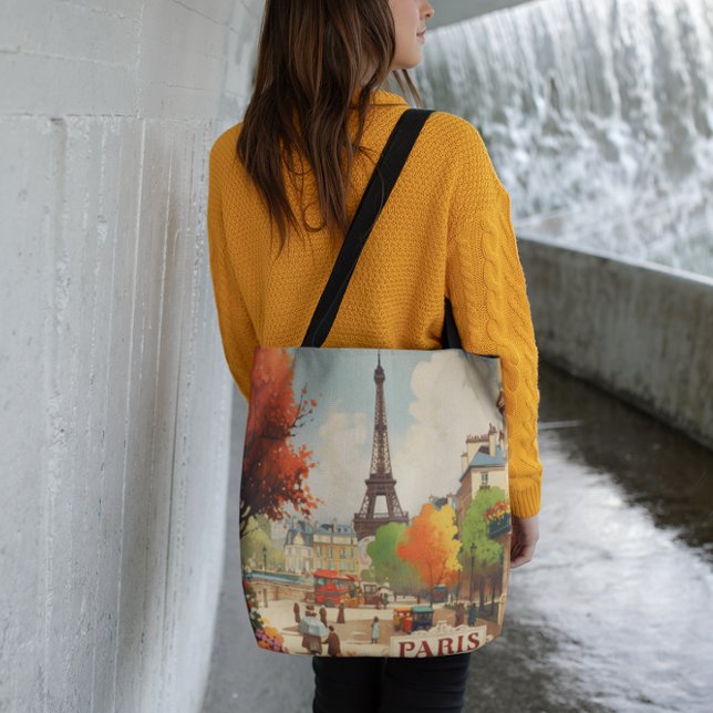 Bolso De Tela Poster de Viajes de la Torre Eifel de París (Subido por el creador)