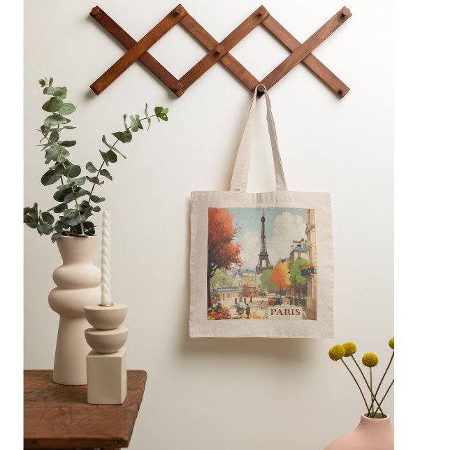 Bolso De Tela Poster de Viajes de la Torre Eifel de París (Subido por el creador)