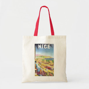 Bolso De Tela Poster de Viajes de Vintage, Niza, Francia, Rivier