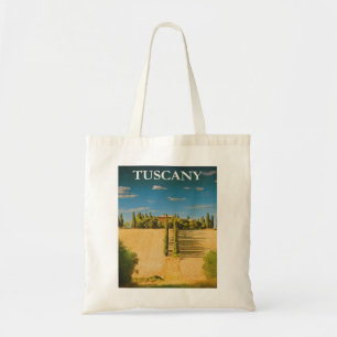 Bolso De Tela Poster de Viajes Retro Vintage de Toscana Italia