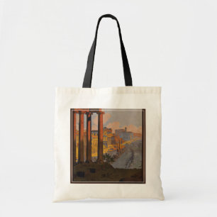 Bolso De Tela Poster De Viajes Vintage Del Foro Romano Al Amanec