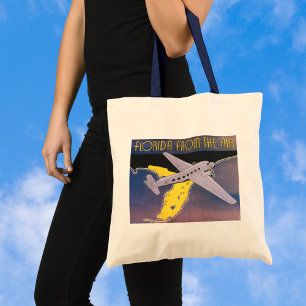 Bolso De Tela Poster de Viajes Vintage, Florida desde avión