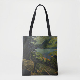 Bolso De Tela Poster De Viajes Vintage Para Las Montañas Adirond