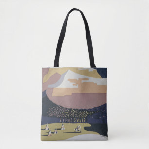Bolso De Tela Poster De Viajes Vintage Promoviendo Viajes A Mont