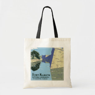 Bolso De Tela Poster de Viajes Vintage que muestra Fort Marion