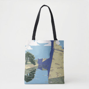 Bolso De Tela Poster de Viajes Vintage que muestra Fort Marion