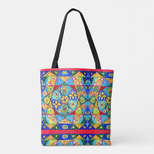 Bolso De Tela Poster de visión abstracta (Reverso)