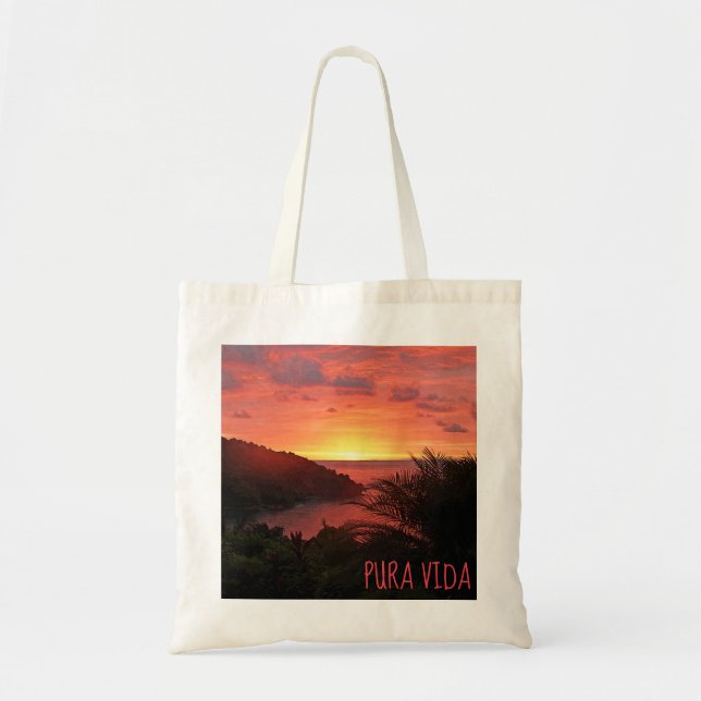 Bolso De Tela Poster del chisporroteo II de la puesta del sol de (Frente)