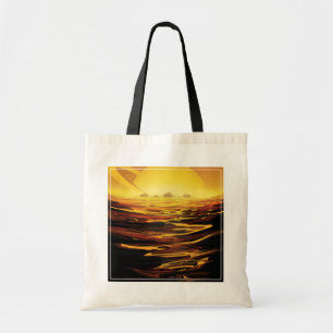 Bolso De Tela Poster del Espacio Retro - La Luna más grande de S