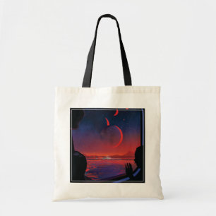 Bolso De Tela Poster del espacio retro - Los espectadores observ