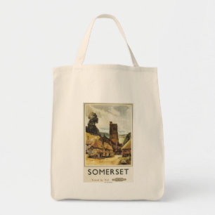 Bolso De Tela Poster del Ferrocarril Británico de Aldea Históric