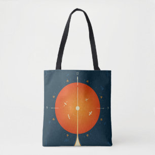 Bolso De Tela Poster del reloj atómico del espacio profundo, ver
