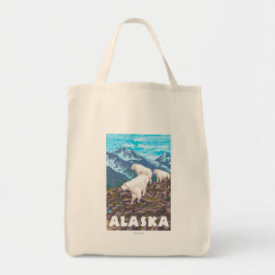 Bolso De Tela Poster del viaje del vintage de las cabras de