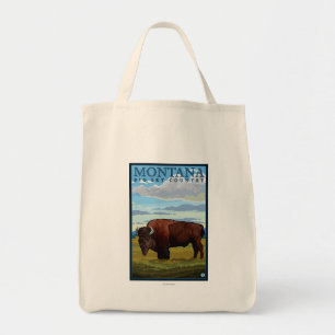 Bolso De Tela Poster del viaje del vintage de MontanaBison