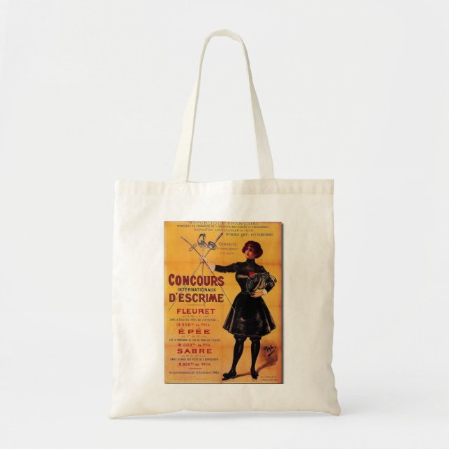Bolso De Tela Poster francés de la competencia de cercado del (Frente)