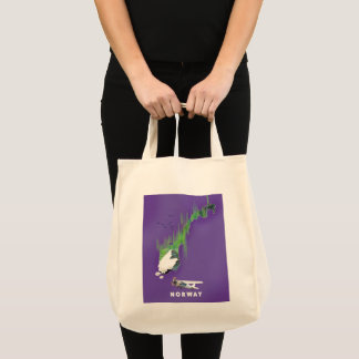 Bolso De Tela Póster ilustrado del mapa de Noruega.