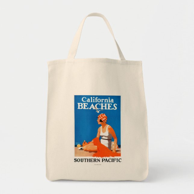 Bolso De Tela Poster promocional de playas de California (Frente)