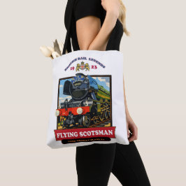 Bolso De Tela Póster Retro de la Locomotora de Vapor Flying Scot