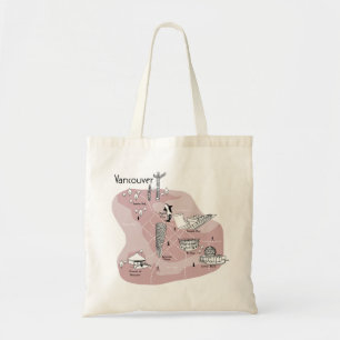 Bolso De Tela Poster Vancouver - rosa