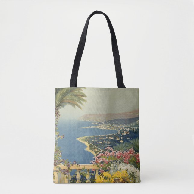 Bolso De Tela Poster Viajero De San Remo Desde Una Terraza (Anverso)