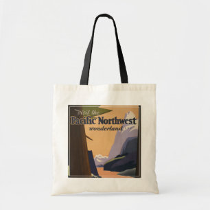 Bolso De Tela Poster Viajero Viejo Viajero Mirando Las Montañas