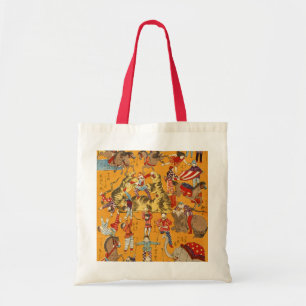 Bolso De Tela Póster vintage del circo japonés Arte Ukiyo-e