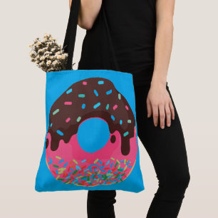 Bolso De Tela Postre, Donut con Sprinkles de Arcoíris, Doughnut