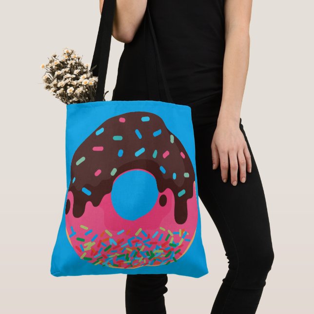 Bolso De Tela Postre, Donut con Sprinkles de Arcoíris, Doughnut (Detalle)