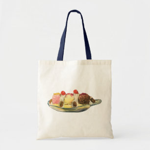 Bolso De Tela Postres de comida antiguos, cerezas de banana spli