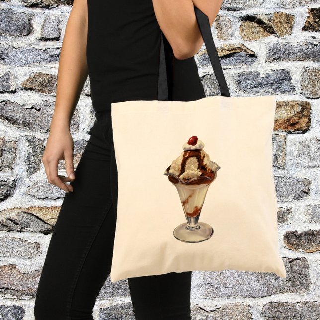 Bolso De Tela Postres de Sundae de Helado de Chocolate Caliente  (Subido por el creador)