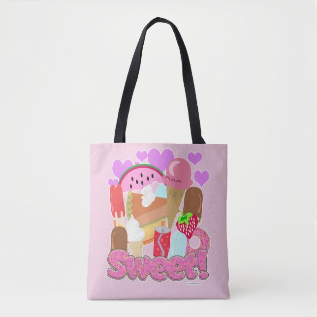 Bolso De Tela Postres dulces y divertidos (Anverso)