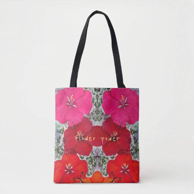 Bolso De Tela Potencia de flor  (Anverso)