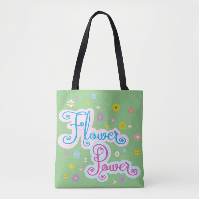 Bolso De Tela Potencia de flor suave (Anverso)