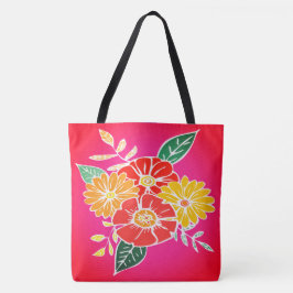 Bolso De Tela Potencia de las flores #9 Sangria