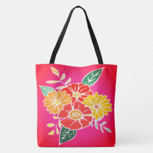 Bolso De Tela Potencia de las flores #9 Sangria