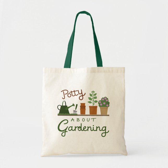 Bolso De Tela Potty Acerca Del Diseño De Jardinería (Frente)