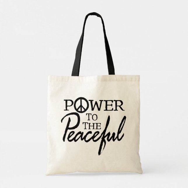Bolso De Tela Power To The Peaceful Tote Bag (Reverso)